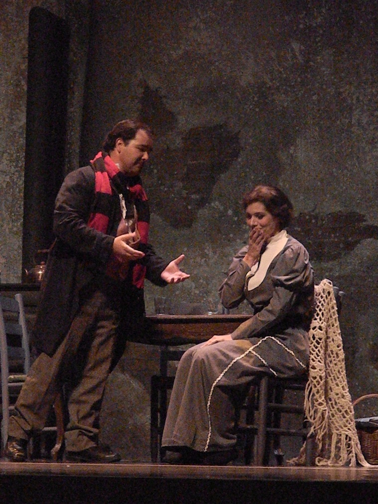 Rodolfo Cuevas and Natalie Avila in Puccini's "La boheme" at MIami Lyric Opera. Photo: Maria Menendez.