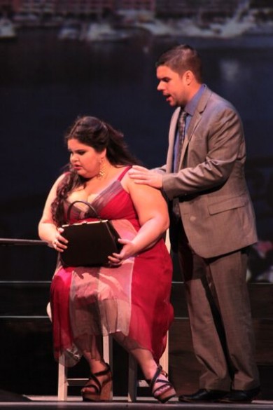 Betsy Diaz as Donna Anna and Todd Barnhill as Don Ottavio in Mozart's "Don Giovanni" at the Miami Summer Music Festival. Photo: Synthia Steiman