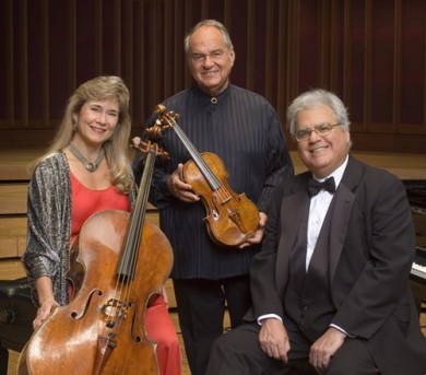 The Kalichstein Laredo Robinson Trio will perform Beethoven's complete piano trios February 11-14 for Friends of Chamber Music.