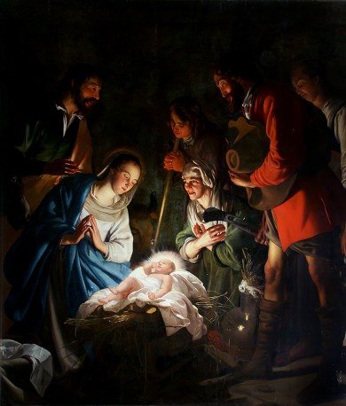 "Adoration of the Shepherds" by Jacob van Oost.