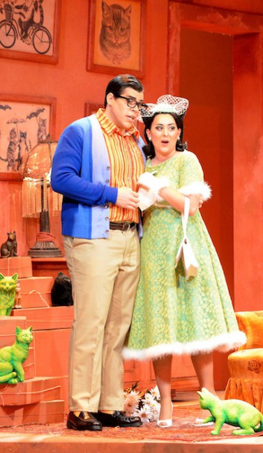 Michael Bates and Elena Galvan sang the roles of Ernesto and Norina in FGO's second-cast performance of "Don Pasquale" Sunday.