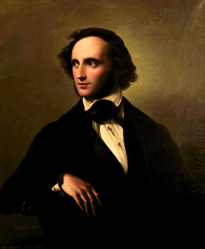 Felix Mendelssohn's String Quintet in B flat was performed by New World Symphony members Sunday afternoon in Miami Beach. [Wilhelm Hensel painting, 1847]