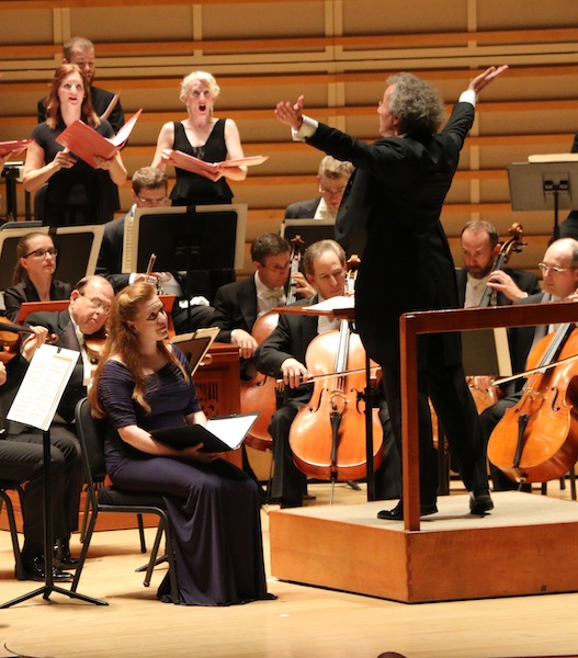 Franz Welser-Most conducted music of Bach with Seraphic Fire, the Cleveland Orchestra and soloist Jennifer Johnson Cano Friday night at the Arsht Center. Photo: Justin Holden