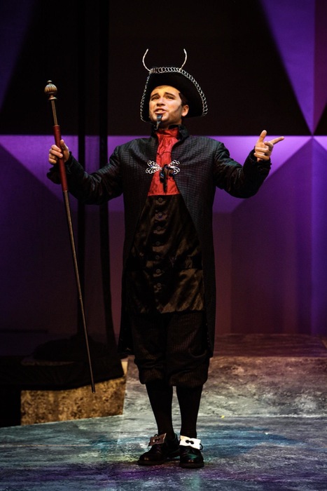 Cameron Sledski as Nick Shadow in the Frost Opera Theater production of Stravinsky's "The Rake's Progress." Photo: Shawn Clark