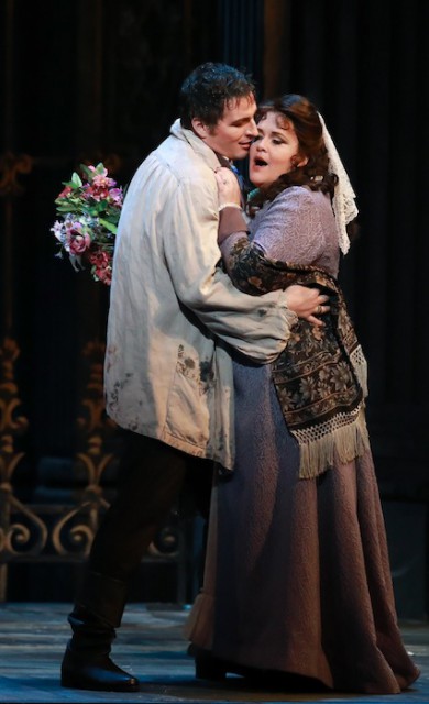 Riccardo Massi and  Keri Alkema starred in Palm Beach Opera's  "Tosca" Friday night at the Kravis Center. Photo: Bruce Bennett