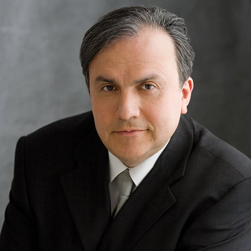 Yefim Bronfman performed Beethoven's Piano Concerto No. 3 with Robert Spano and the New World Symphony Saturday night at the Arsht Center. Photo; Dario Acosta