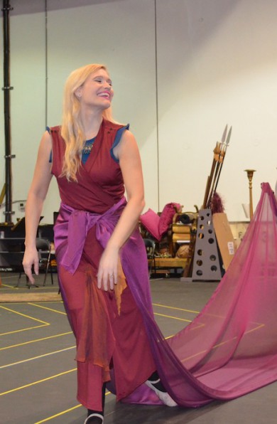 Kirsten Chambers rehearses the Dance of the Seven Veils for Florida Grand Opera's production of "Salome." Photo: Lucia Escott