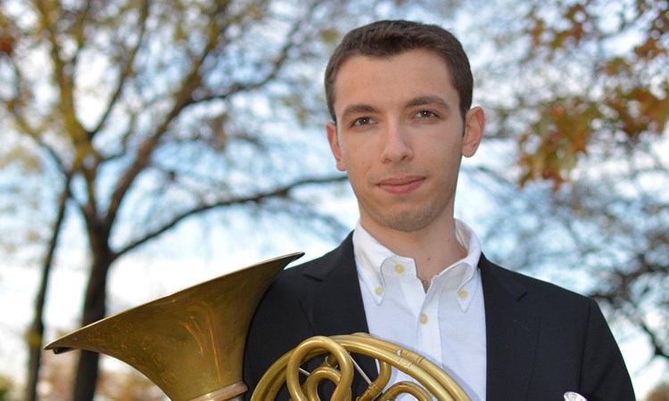 Roy Femenella performed Richard Strauss's Horn Concerto No. 2 with the New World Symphony on Sunday.